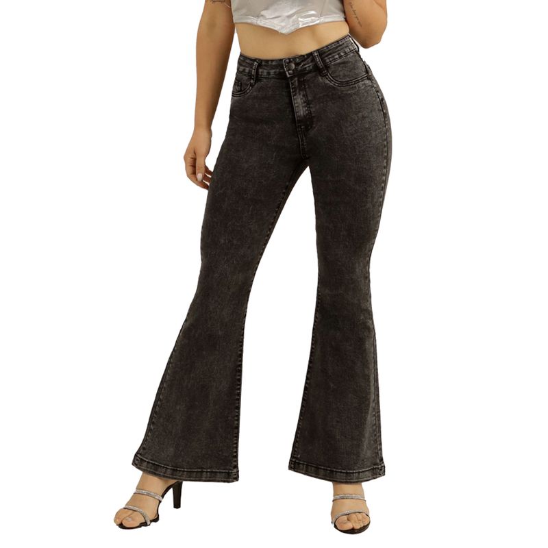 AGW - Jeans Flare - Push Up Acampanado Levanta Cola Corte Colombiano