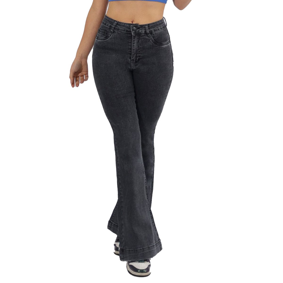 AGW - Jeans Flare - Push Up Acampanado Levanta Cola Corte Colombiano