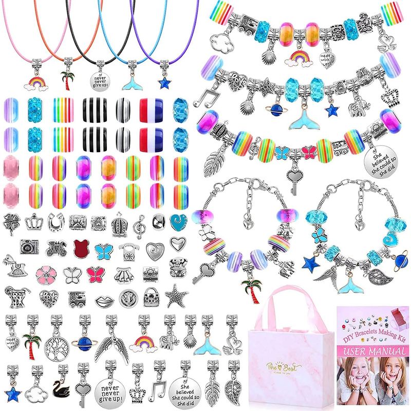 LUKOVEE - Kit Bricolaje Para Hacer Pulseras Cuentas Abalorios 36 Color