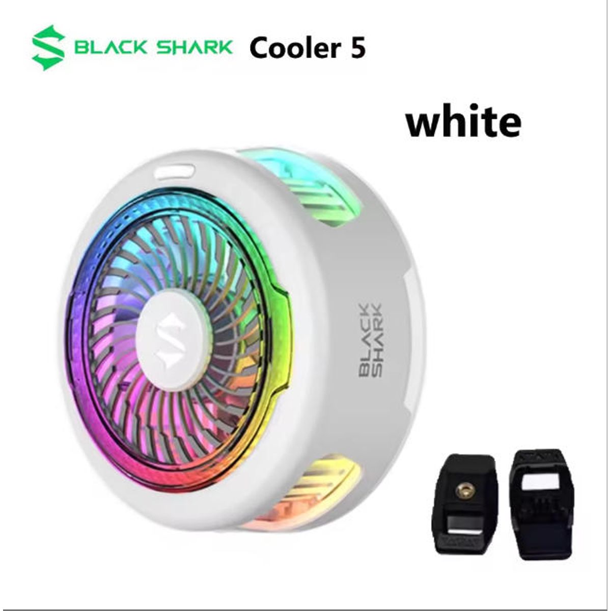 BRO TOUMI - Black Shark MAGNETIC Cooler 5 FunCooler Fast Phone Cooler-Blanco