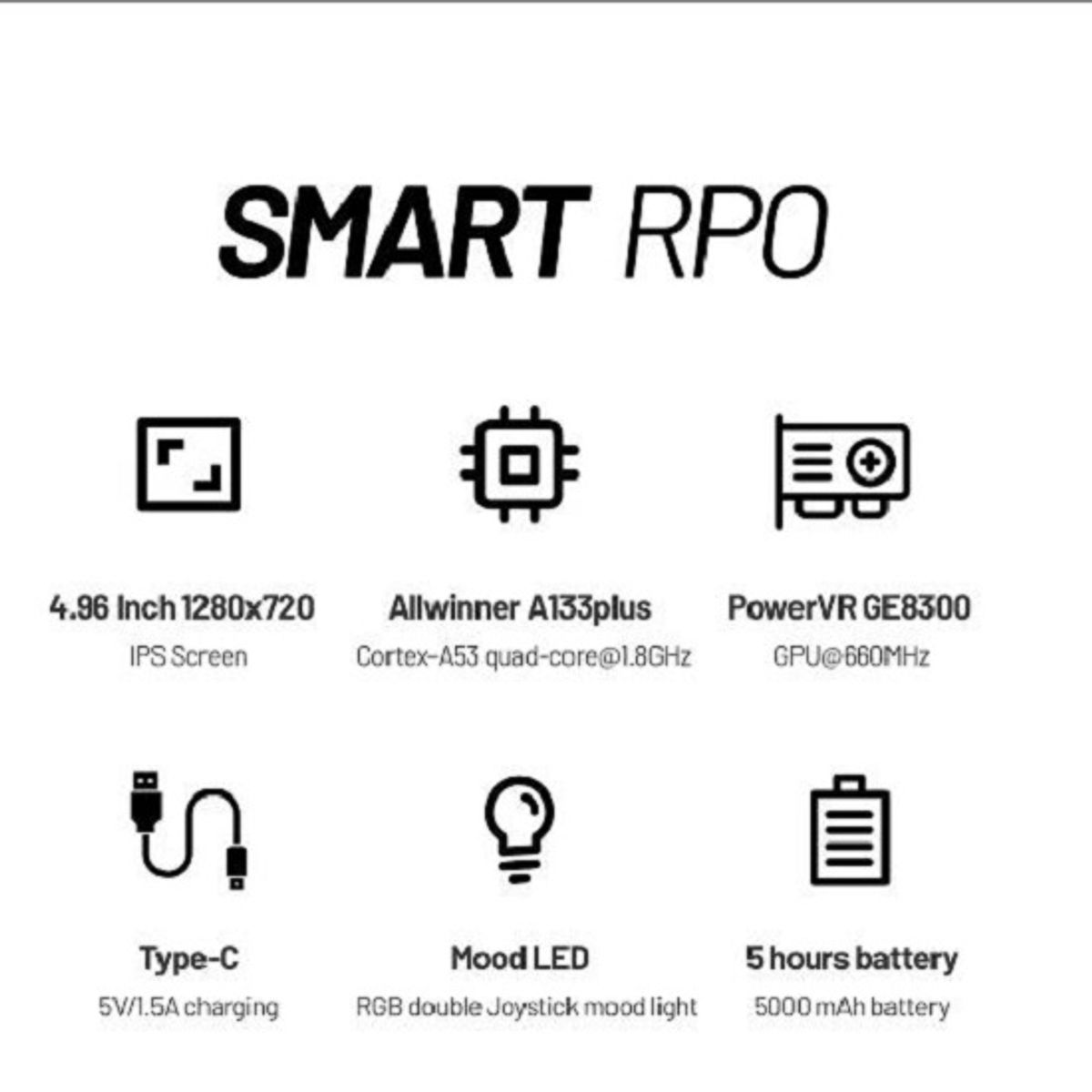 BRO TOUMI - Toumi TRIMUI Smart Pro IPS GBA gaming consola-Negro