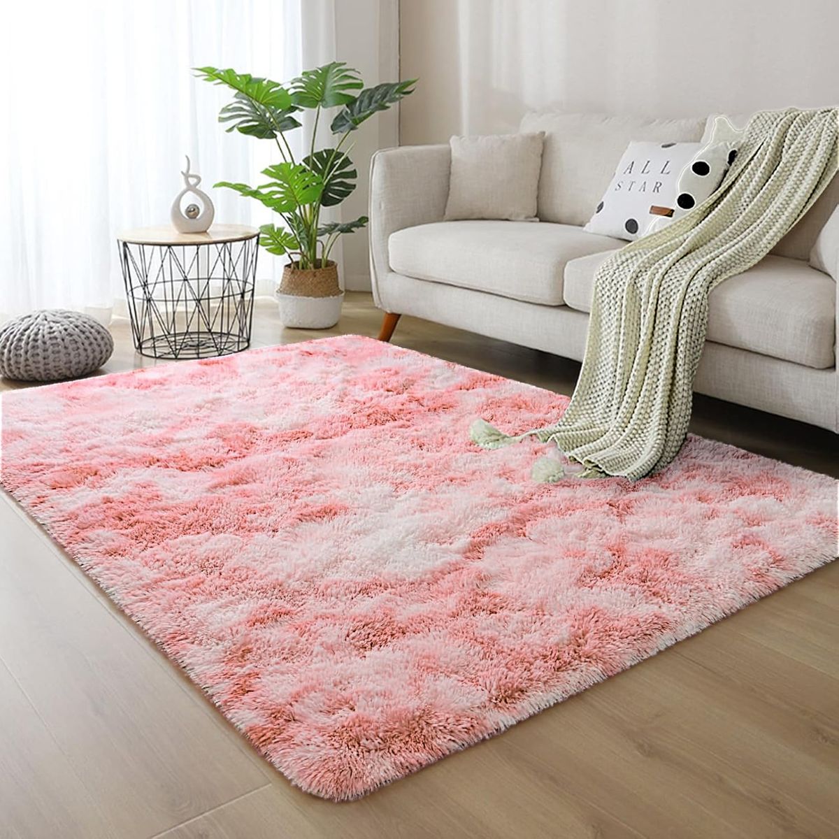 GENERICO - Alfombras Peludas Suaves 200x240 RosaJ