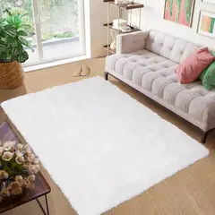 GENERICO - Alfombras Peludas Suaves 200x240 Blanco.