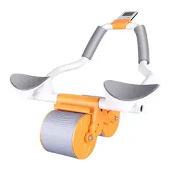 GENERICO - Rueda Abdominal Doble Con Soporte De Codo Doble + Alfombra N