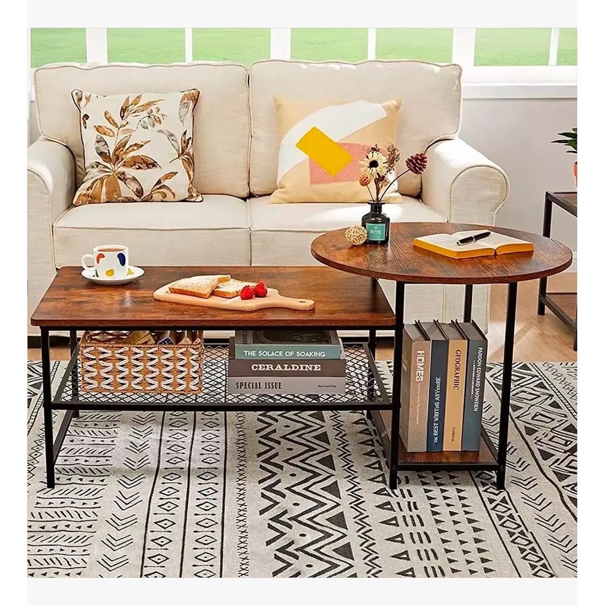 CORI CORI - Set de Mesas de Centro Industrial en MDF - Diseño Dúo Modular