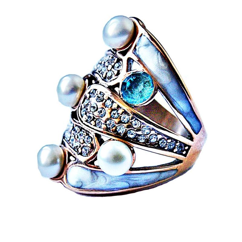 VIVAFELICIA - Anillo Acero Egipcio Dorado