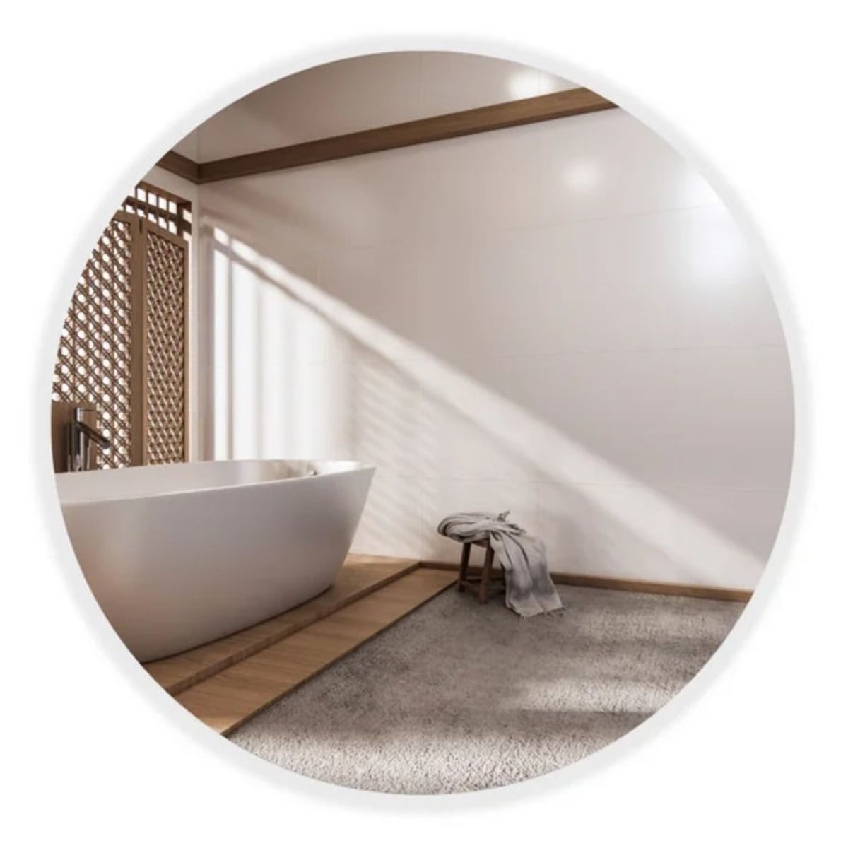 GENERICO - Espejo Redondo 60CM Sin Marco Taller Sin Fronteras