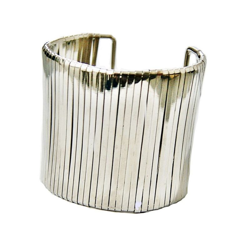 VIVAFELICIA - Pulsera Brasalete  Cleopatra Plateado