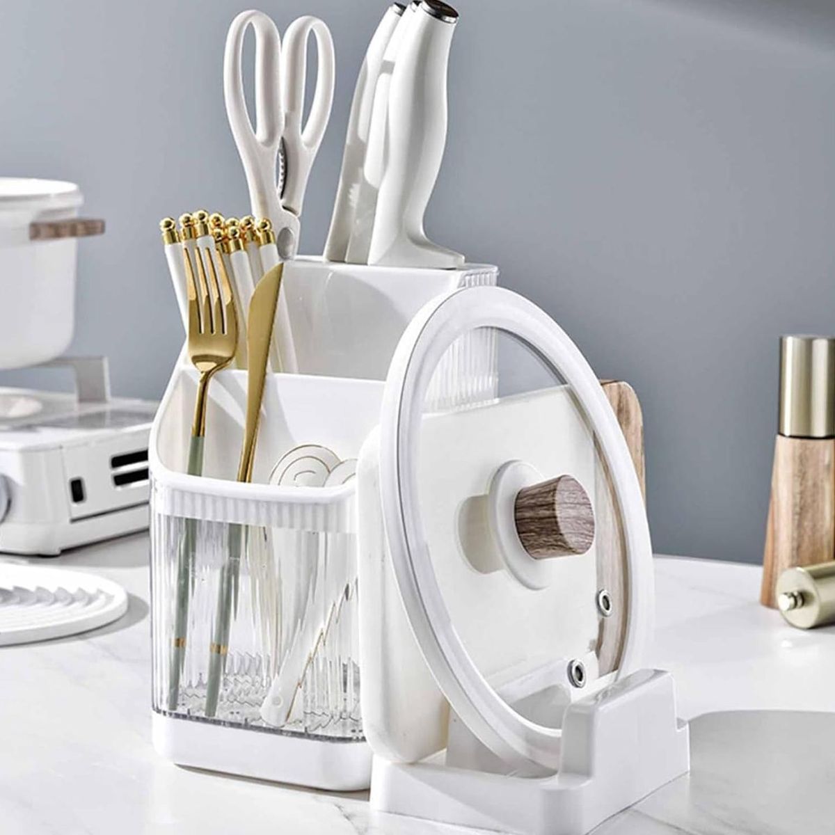 GENERICO - Organizador Escurridor De Cubiertos Y Tapas