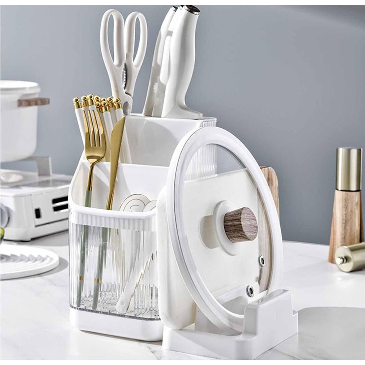 GENERICO - Organizador Escurridor De Cubiertos Y Tapas