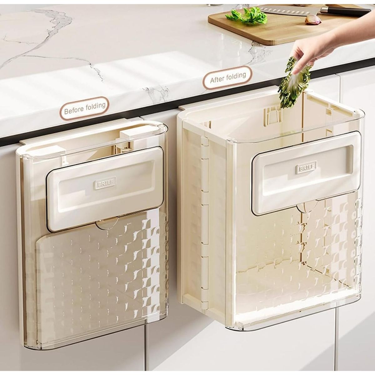 GENERICO - Basurero Plegable Para Cocina Papelero Portátil