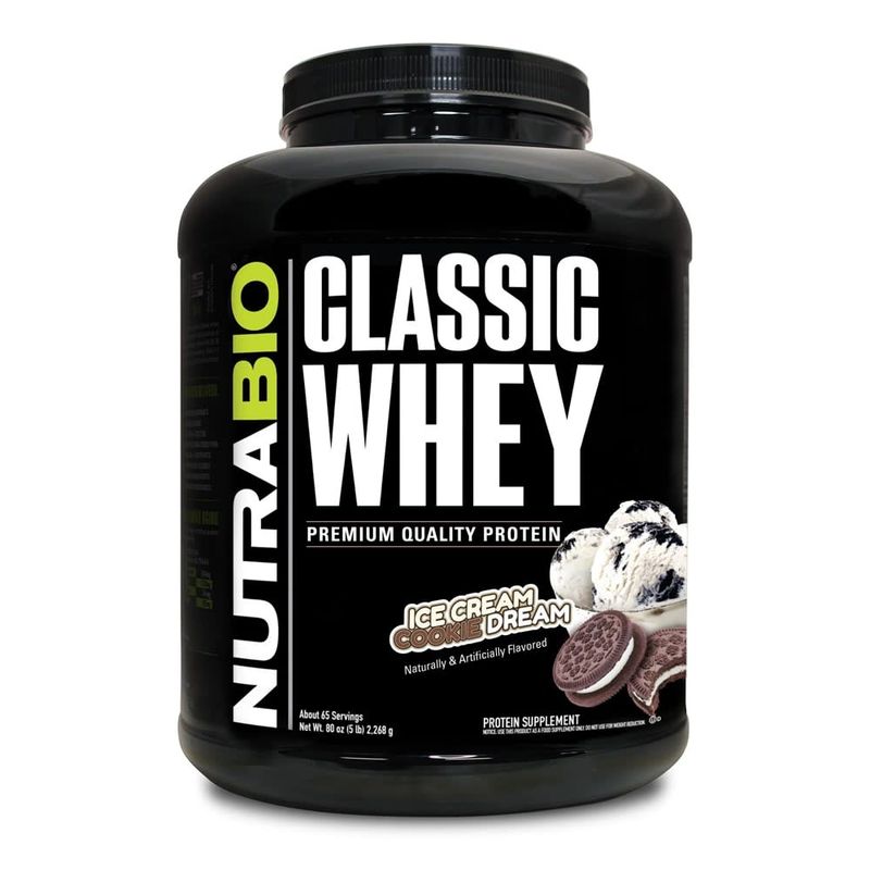 NUTRABIO - Classic Whey Nutrabio 5 Libras 65 Servicios. HELADO COOKIE DREAM.