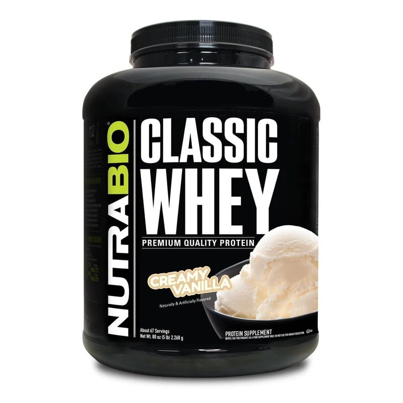 NUTRABIO - Classic Whey Nutrabio 5 Libras 67 Servicios. VAINILLA.