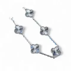 GENERICO - Pulsera Clover Laser Trébol Baño de Rodio