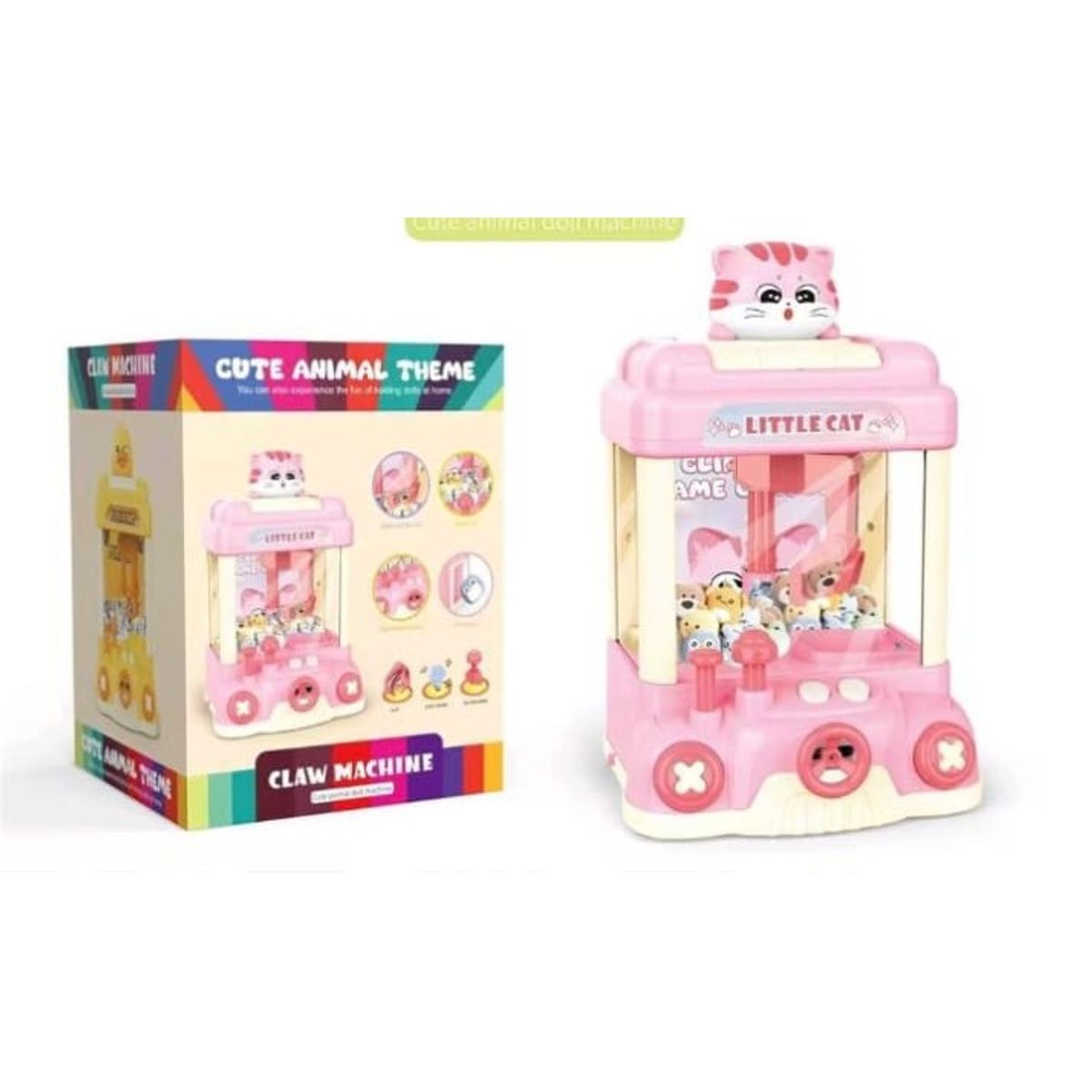 GENERICO - MAQUINA ATRAPA PELUCHE JUEGO INFANTIL CON LUCES Y SONIDO