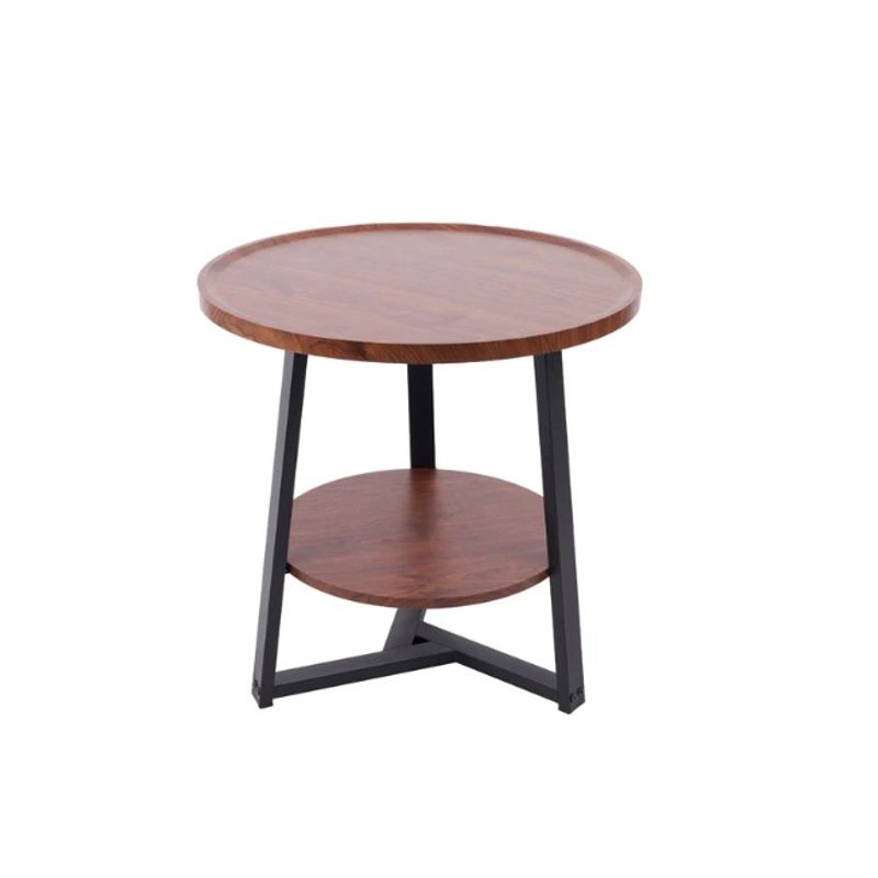 GENERICO - Mesa de centro Walnut Redonda 60 cm