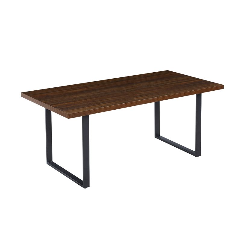 GENERICO - Mesa Rectangular Industrial Madera Oscura 160x90 cm