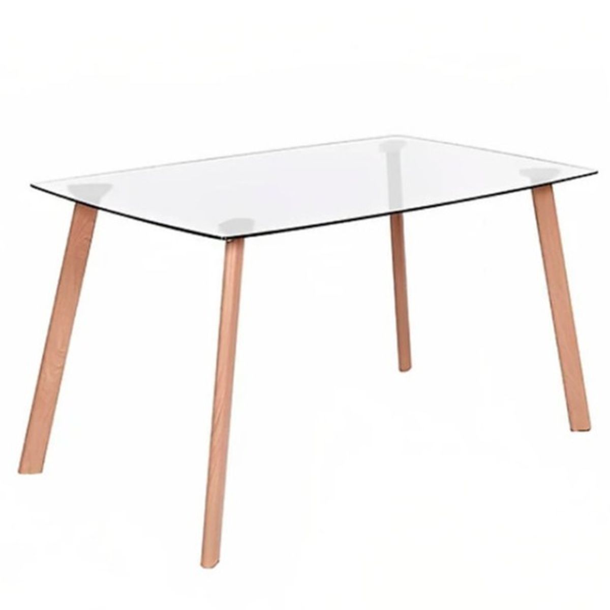 HABITA2 CHILE - Mesa de comedor de vidrio Líneas - 140cm x 90cm