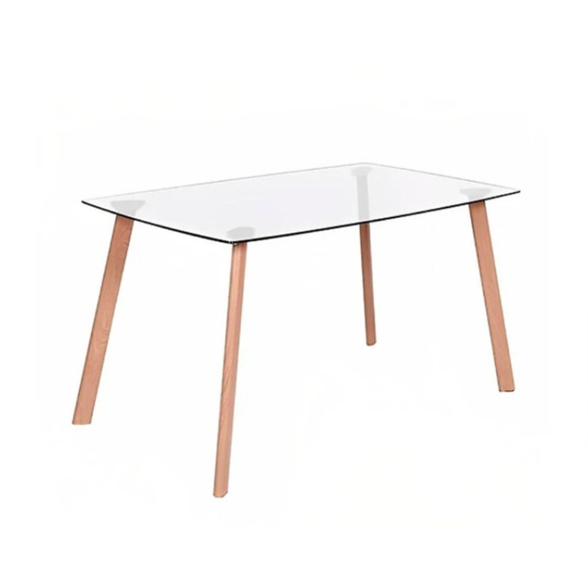 HABITA2 CHILE - Mesa de comedor de vidrio Líneas - 140cm x 90cm