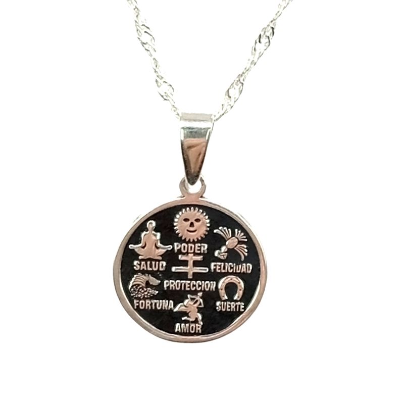 GENERICO - Collar 7 Poderes Amuleto de Plata Abre Caminos