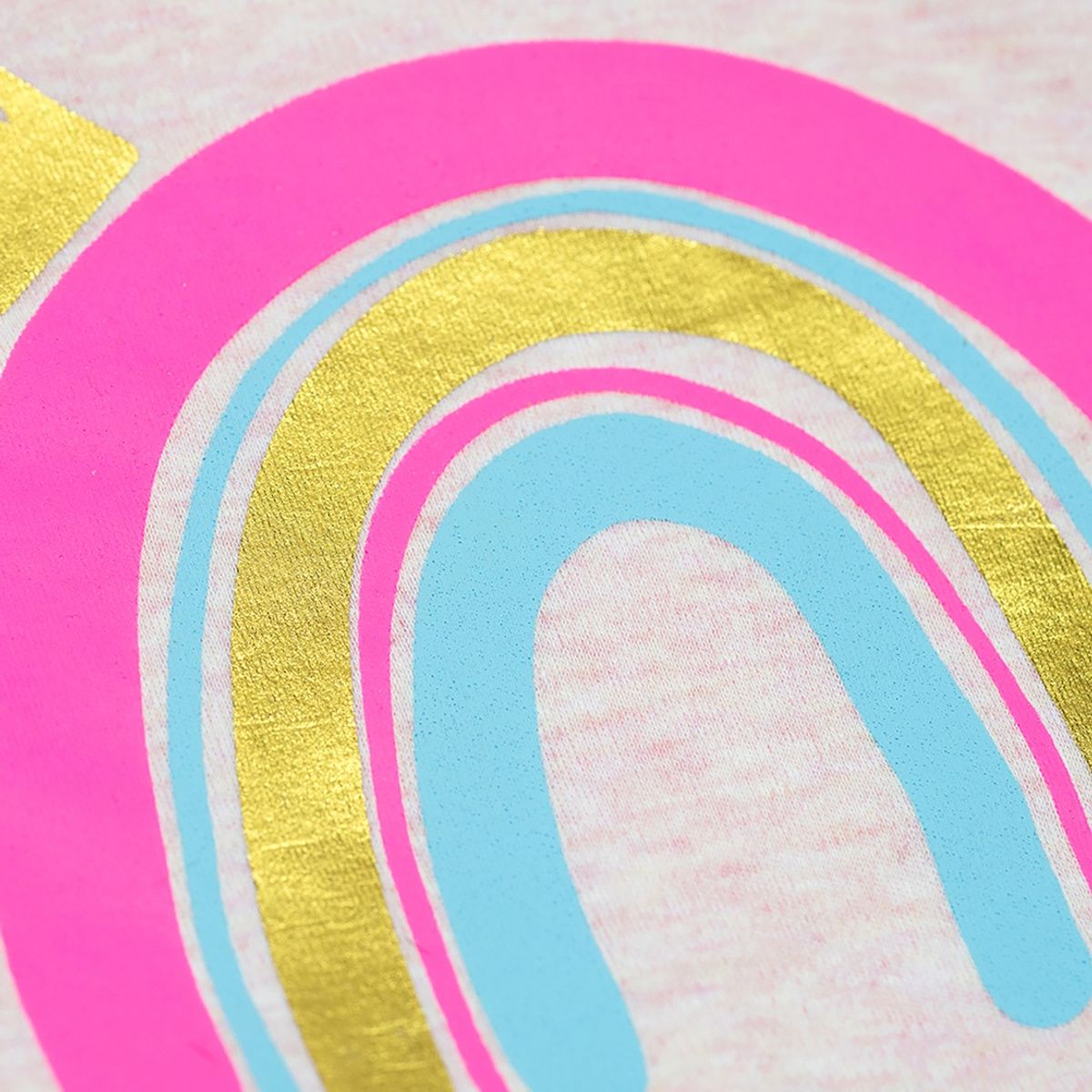 BAMBINO - Set 2 Body Manga Larga Rosa Arcoiris Niña