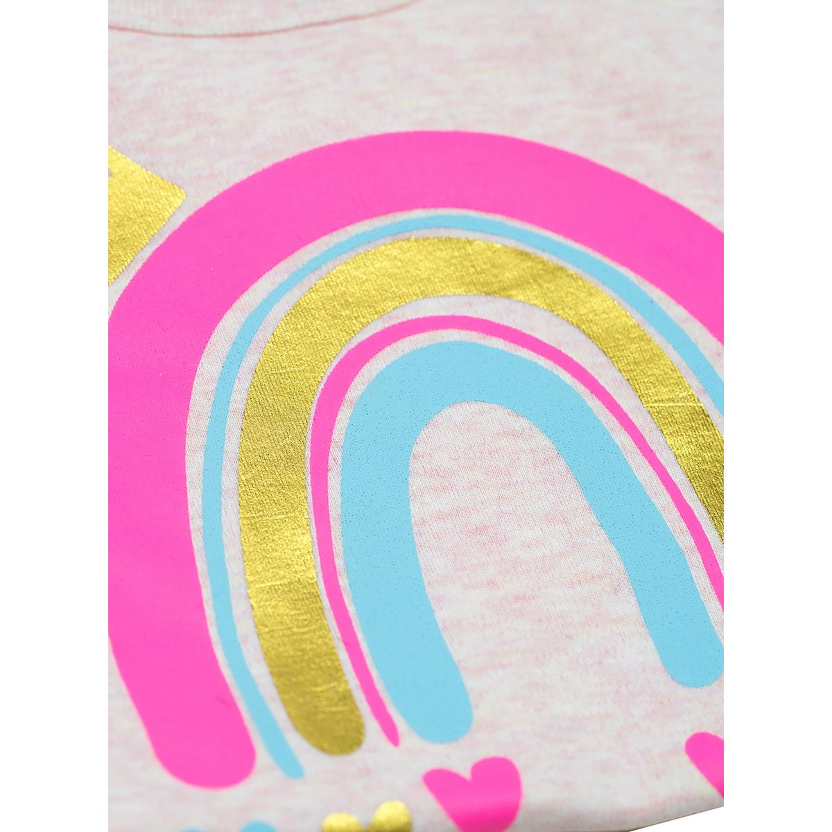 BAMBINO - Set 2 Body Manga Larga Rosa Arcoiris Niña