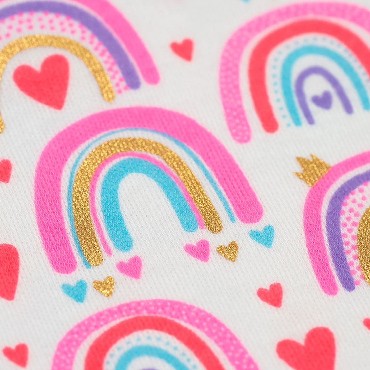 BAMBINO - Set 2 Body Manga Larga Rosa Arcoiris Niña