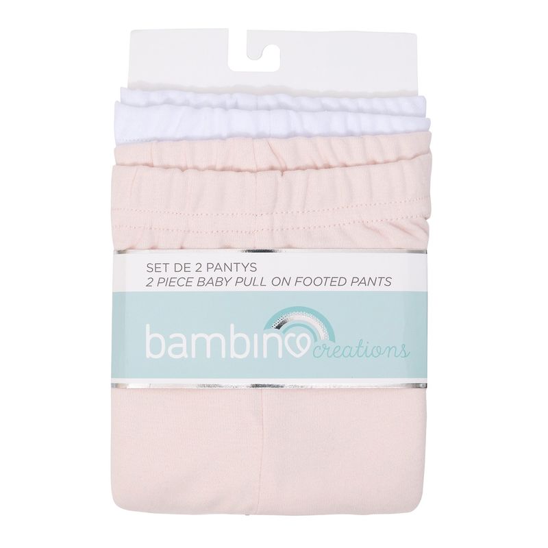BAMBINO - Set 2 Pantys Blanco Flores Niña 9 - 12 Meses