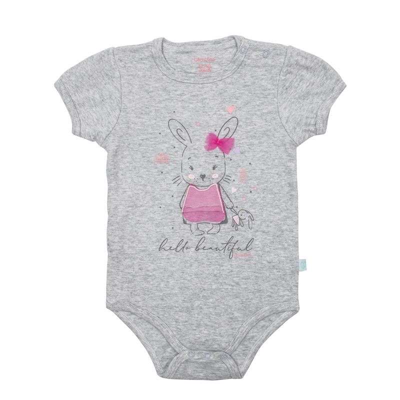 BAMBINO - Bodys Manga Corta Set 2 Piezas Bambino 100% Algodón Rosado