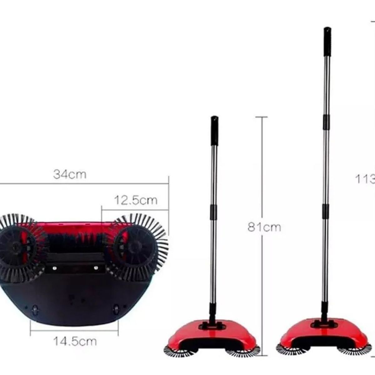 MOVI - Escoba Mágica 3 en 1, Aspiradora Manual Giratoria 360º