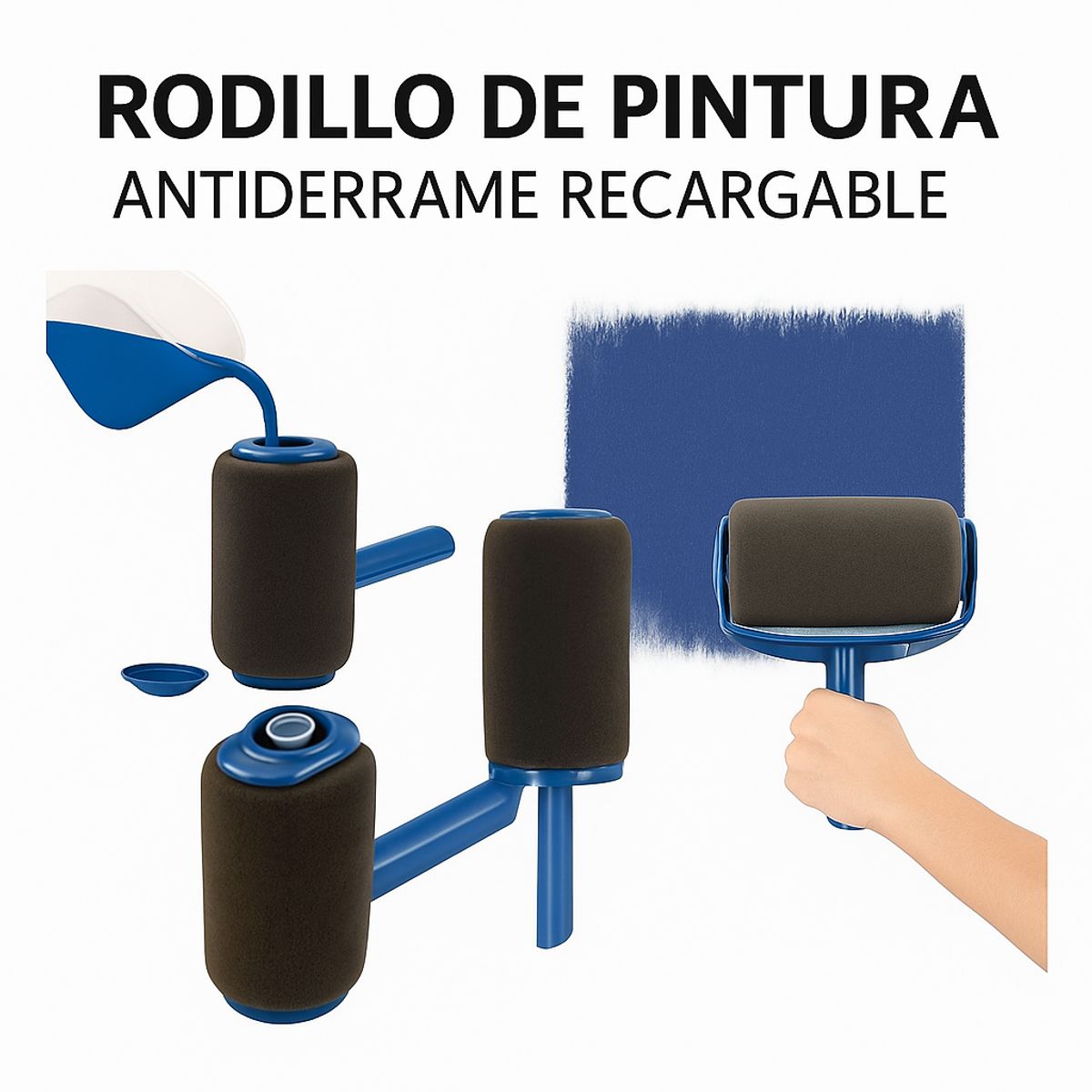 MOVI - Rodillo de Pintura Antiderrame Recargable