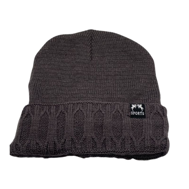 EKOL TACTICA MILITAR - Gorro Beanie Con Doblez Y Tejido Unicolor Forro Chiporro