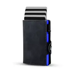 GENERICO - Billetera Inteligente con tarjetero RFID Black and Blue - Pardal