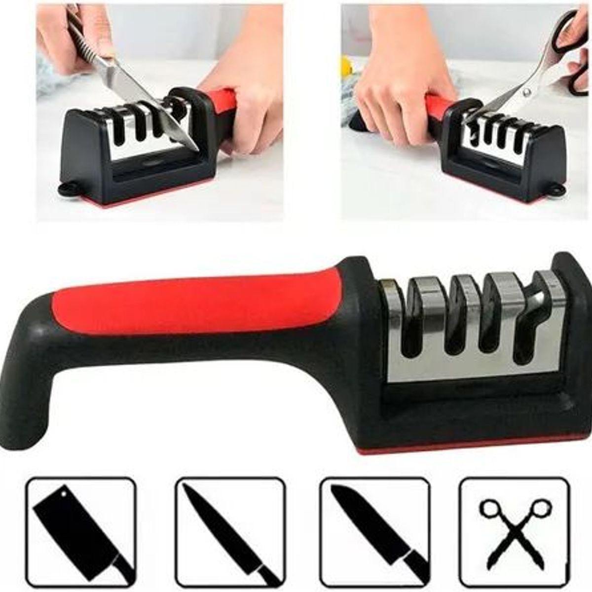 MOVI - Afilador De Cuchillos Y Tijeras Amolador Portatil Manual