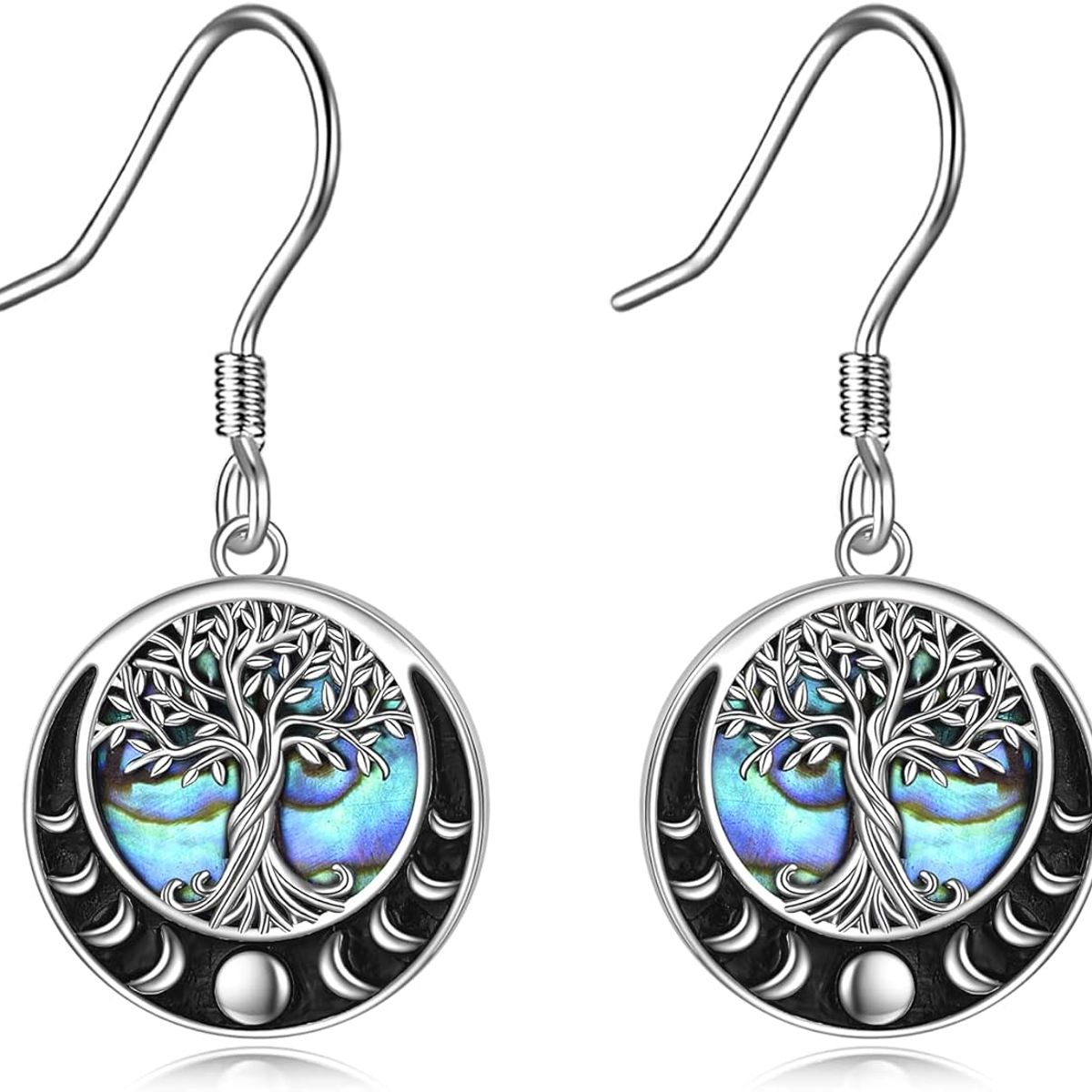 GENERICO - Aros arbol de la vida plata 925 joya juvenil mujer