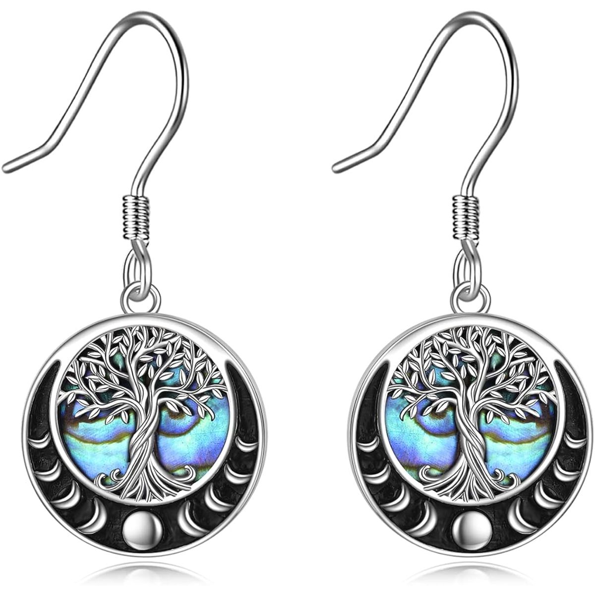 GENERICO - Aros arbol de la vida plata 925 joya juvenil mujer