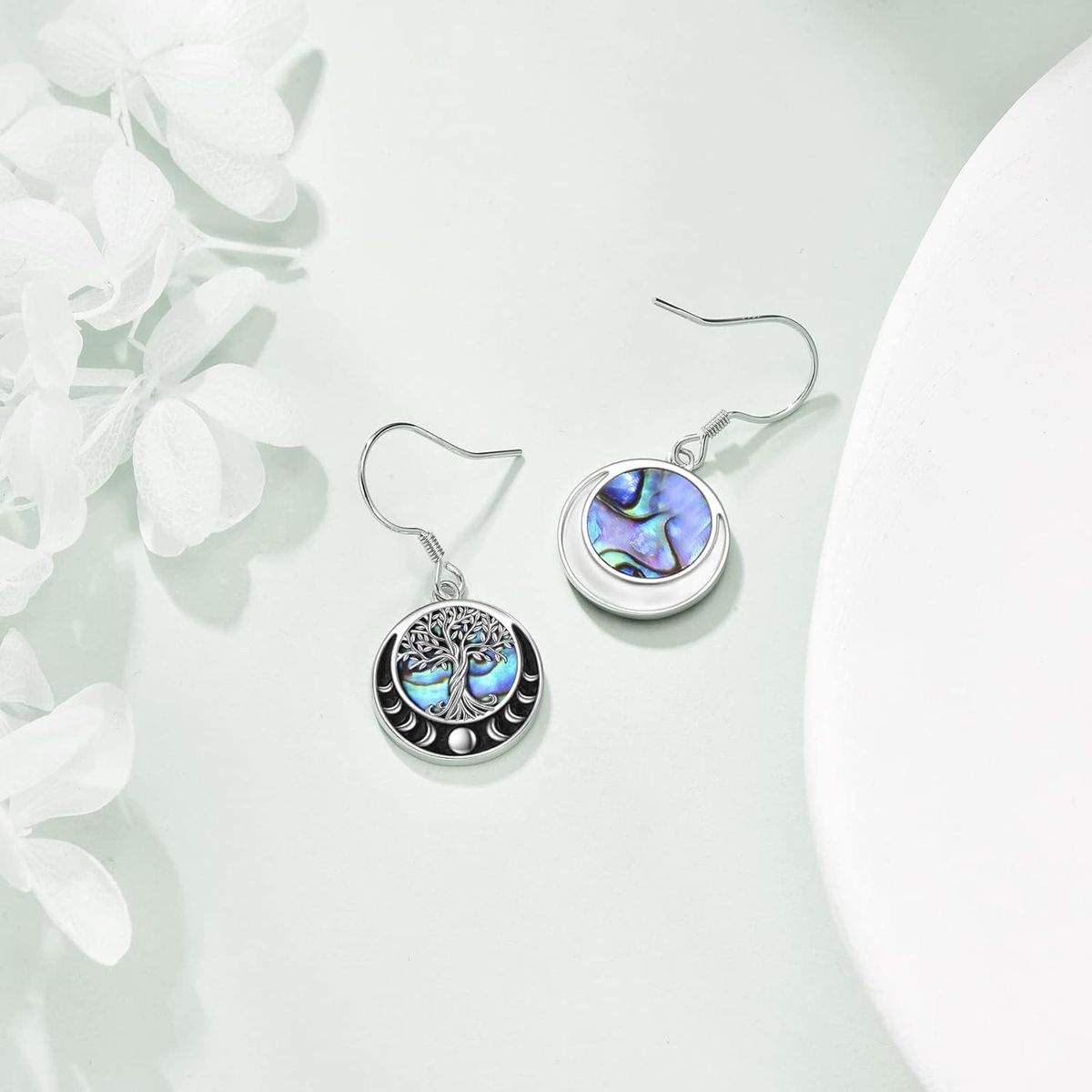 GENERICO - Aros arbol de la vida plata 925 joya juvenil mujer