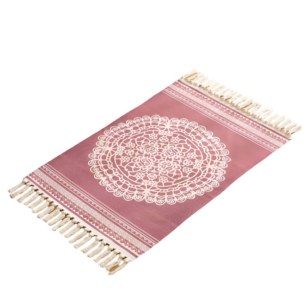 GENERICO - Set de 2 Alfombras de Lino 60x90 cm para Bajada de Cama  V1