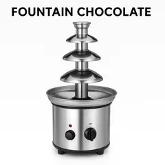 MOVI - Cascada Fuente de Chocolate Fondue 4 Niveles de Acero Inoxidable