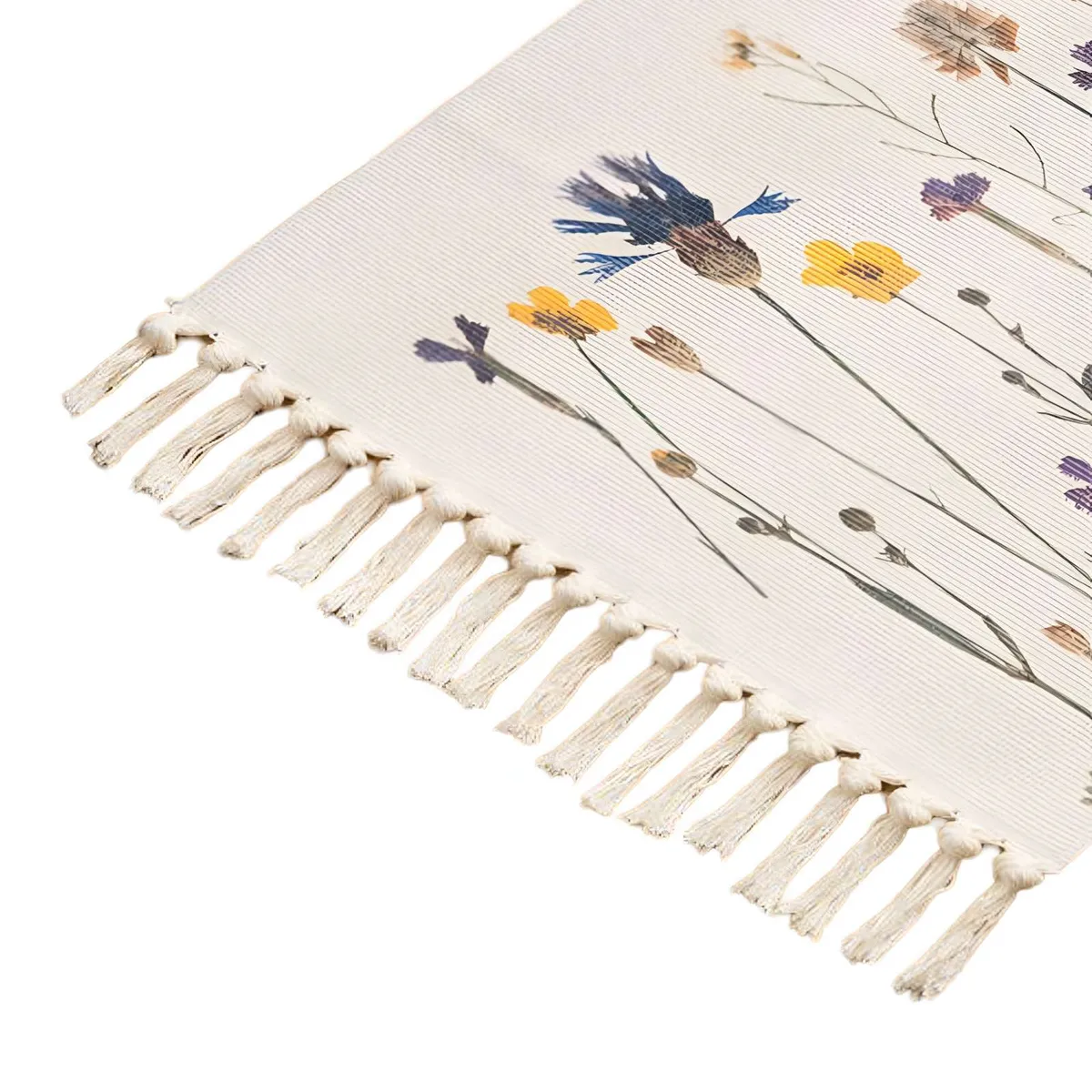 GENERICO - Set de 2 Alfombras de Lino 60x90 cm para Bajada de Cama  V5
