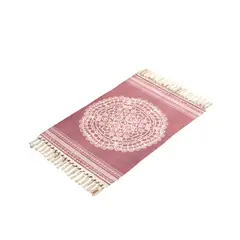 GENERICO - Set de 3 Alfombras de Lino 60x90 cm para Bajada de Cama V1