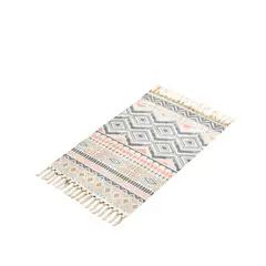 GENERICO - Set de 3 Alfombras de Lino 60x90 cm para Bajada de Cama V18