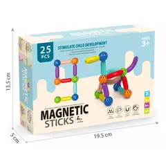 GENERICO - Bloques De Construcción De Palo Magnético De Gran Tamaño 25p