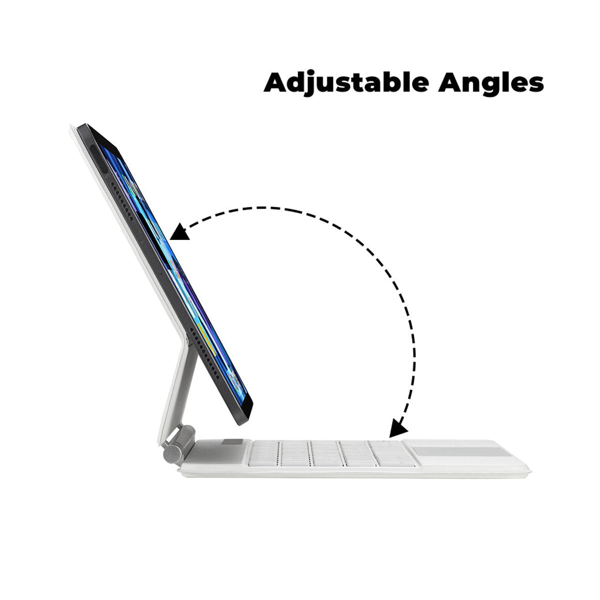 SHARGE - Teclados Bluetooth para iPad Air 4a(2020)/Air 5a(2022)10.9in Blanco-Ñ