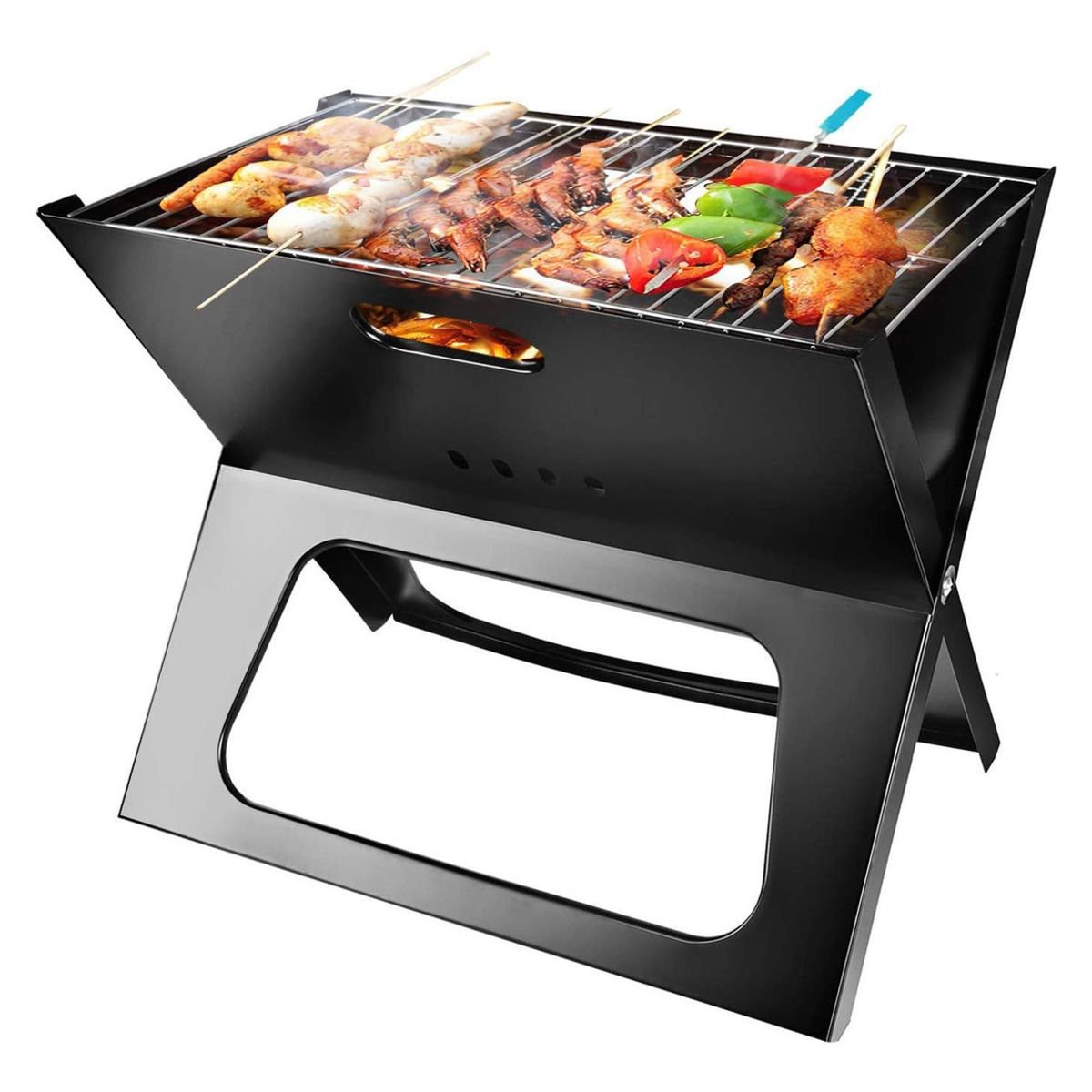 GENERICO - Parrilla De Carbón Portátil Ahorro De Espacio Y Plegable Bar