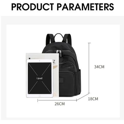 Imagen 2 del producto 4 en 1 Mochila Cartera Bolso Juvenil de Mujer Impermeable ZXF-Negro