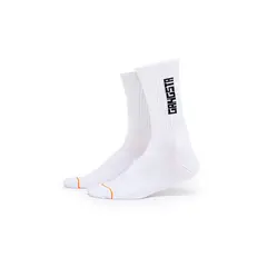 GANGSTA - Calcetin Unisex Mid Brand 2Pack Blanco