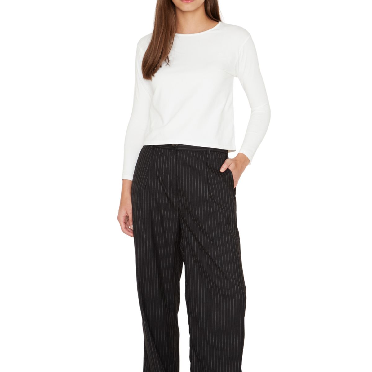 JACINTA TIENDA - Pantalón Porter líneas negro Jacinta Tienda