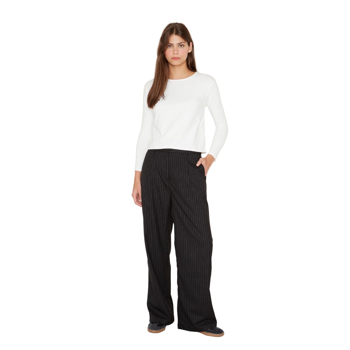 JACINTA TIENDA - Pantalón Porter líneas negro Jacinta Tienda