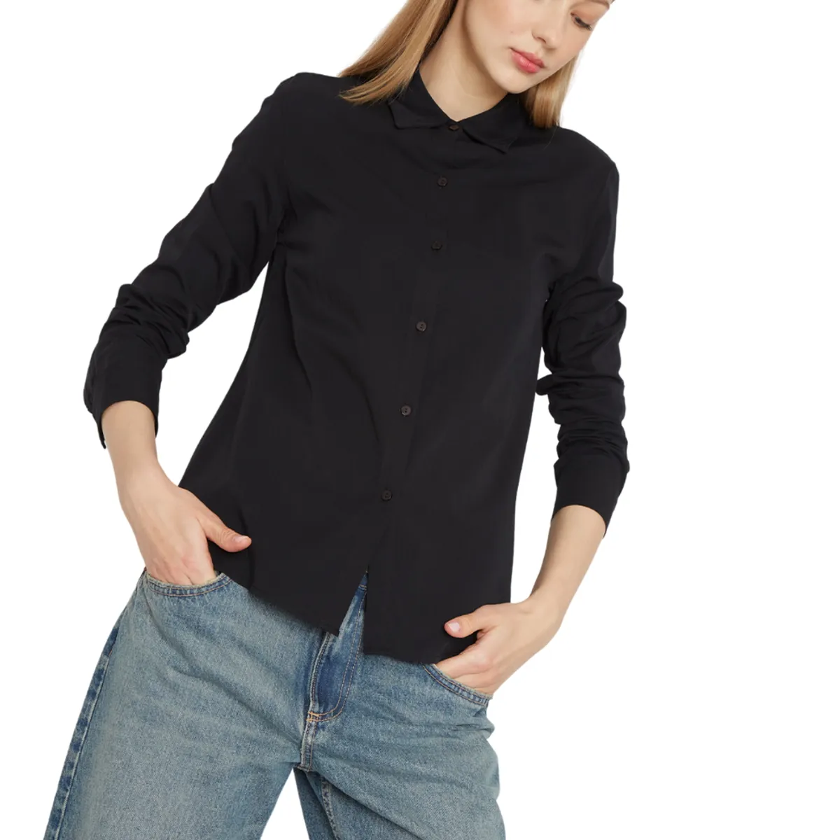 JACINTA TIENDA - Blusa Lina negra Jacinta Tienda